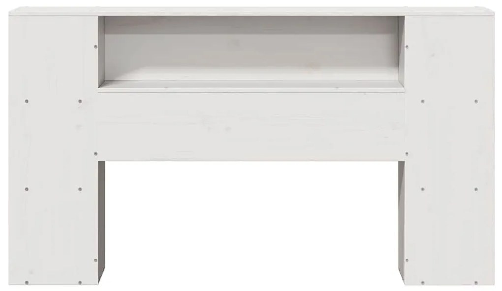 fehér tömör fenyőfa fejtámla tárolóval 150 cm