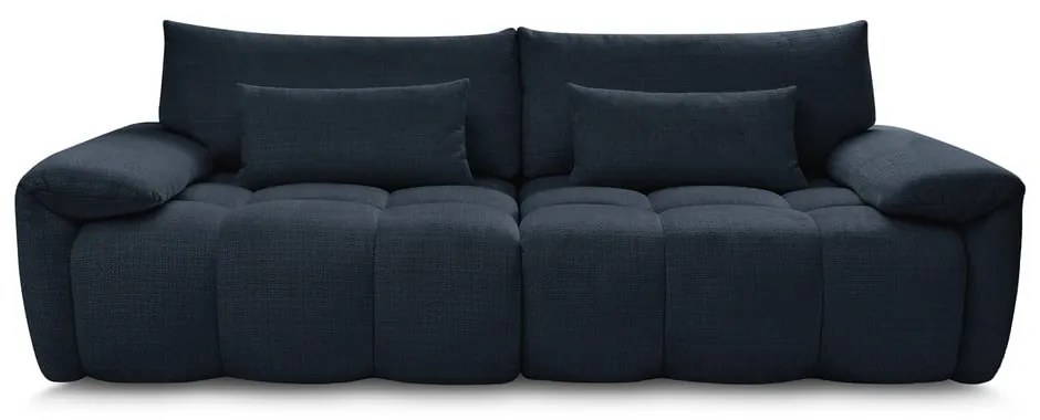 Sötétkék zsenília kanapé 264 cm Ivane – Bobochic Paris