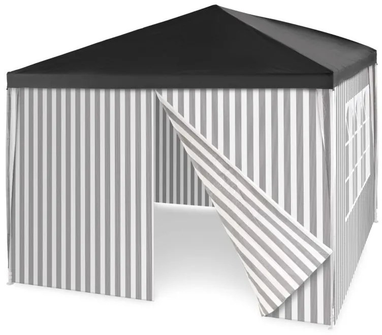 GARTHEN Kerti sátor 3 x 3 m + 4 oldalfal antracit