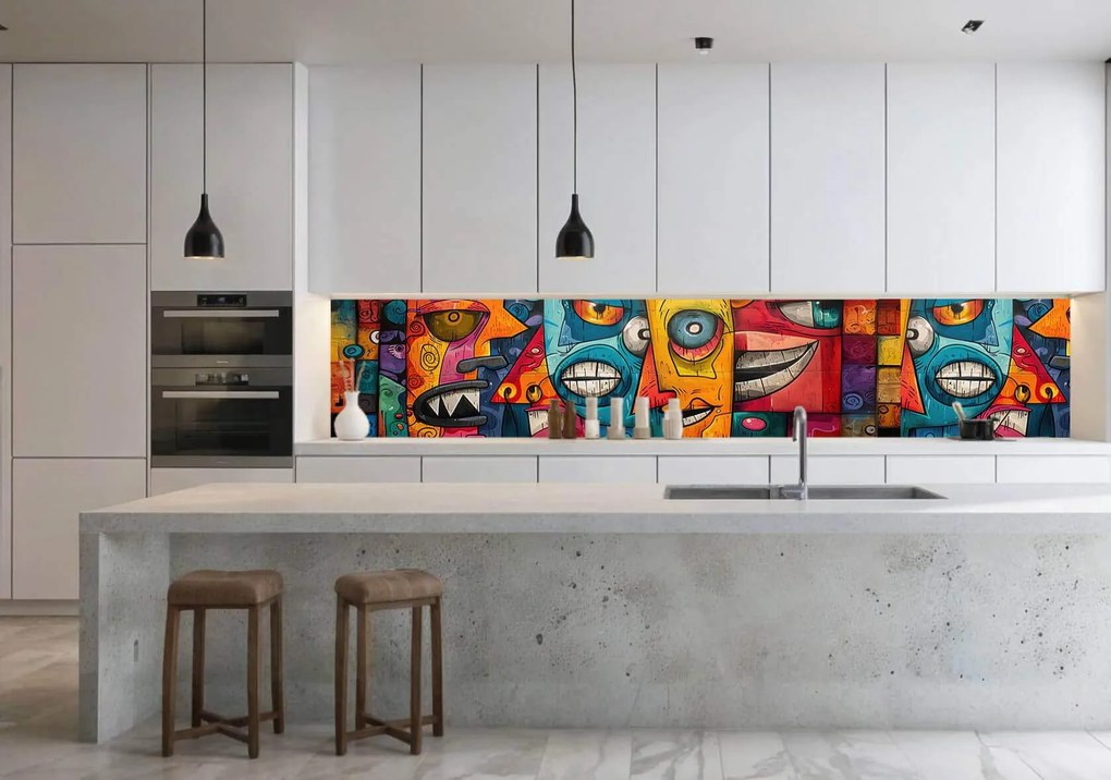 Wallplex konyhahátfal Picasso (Méret: 60x180)