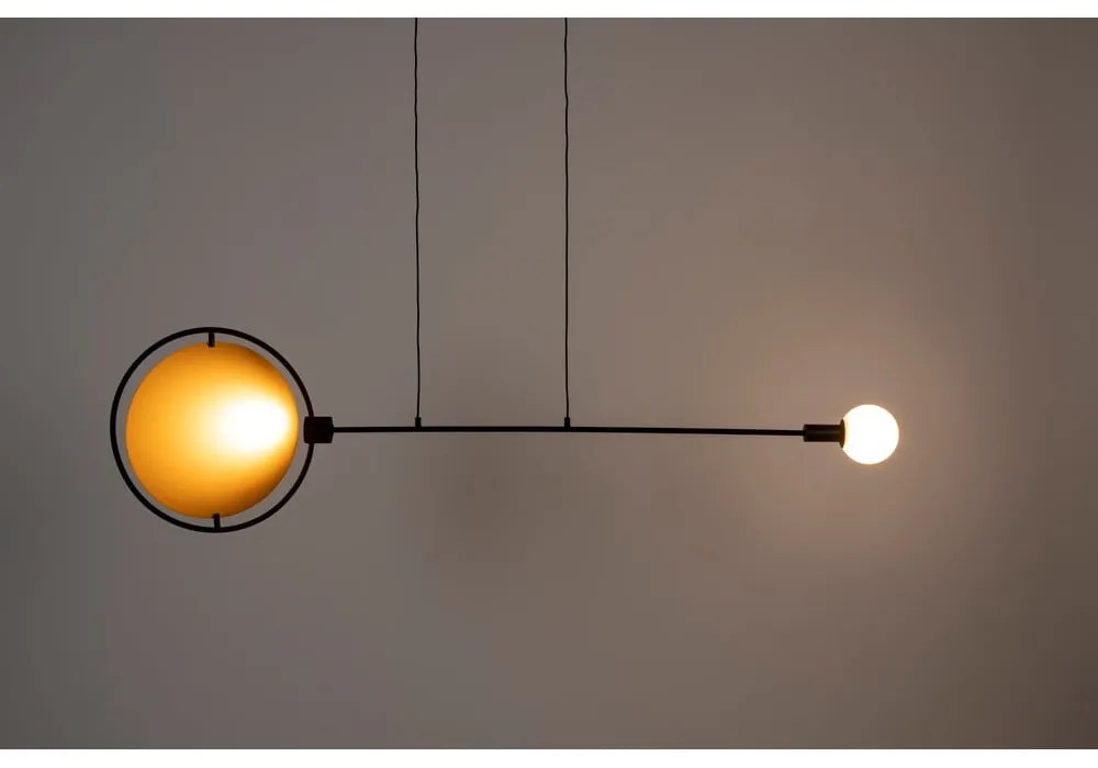 Okkersárga-fekete LED dimmelhető függőlámpa Sirius – Zuiver