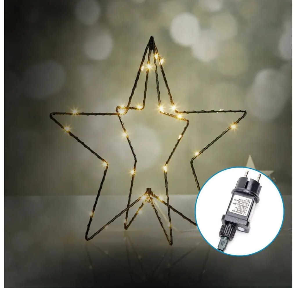 Aigostar-LED Kültéri karácsonyi dekoráció LED/3,6W/230V csillag 30cm IP44 meleg fehér