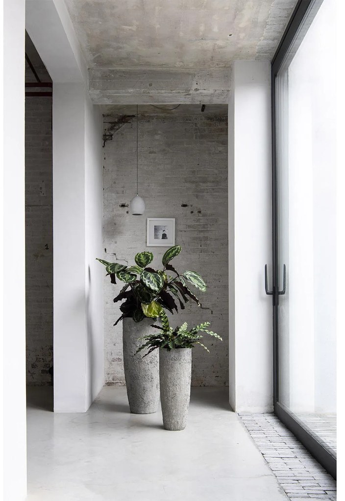 Pottery Pots Dax virágcserép, magas fényű fehér, többféle méretben - Fazekas edények méret: XXL - 118 cm, ⌀ 46 cm