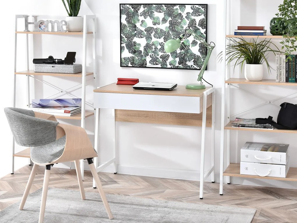 PC asztal Norway (tölgy + fehér). Akció -16%. 1109803