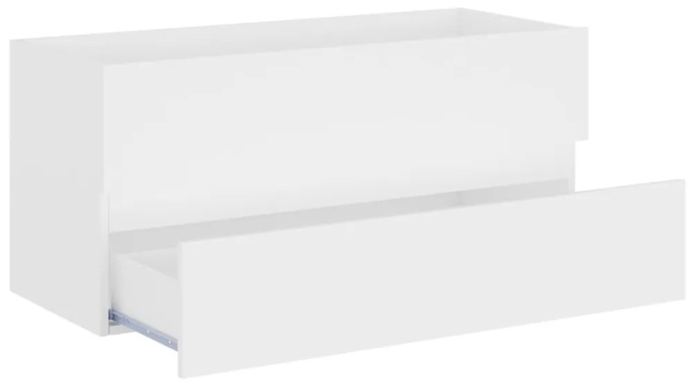 Fehér szerelt fa mosdószekrény 100 x 38,5 x 45 cm