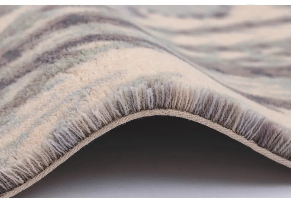 Mentazöld-bézs gyapjú szőnyeg 133x190 cm V&amp;A Calisia Kelp – Agnella