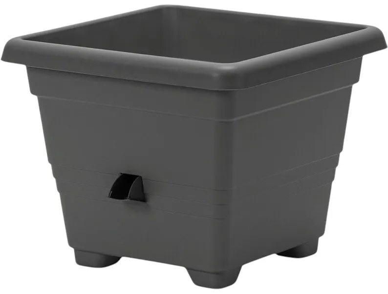 Plastia Bergamot Önöntöző virágtartó35 x 35 cm, szürke, 35 x 35 cm