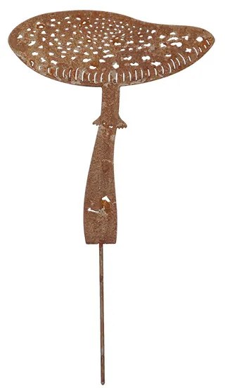 Légyölő galócás lézervágott leszúrható kerti dekoráció, 27 cm