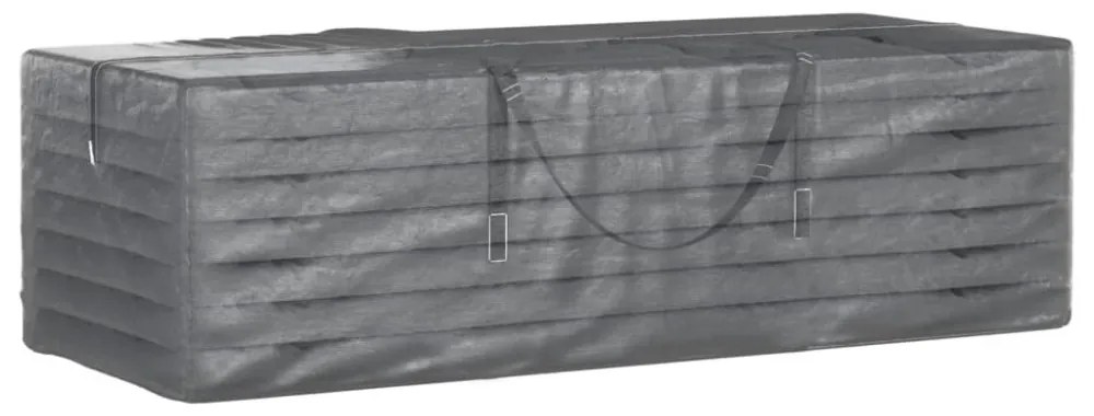 2 db fekete polietilén kerti párnatároló zsák 135x40x55 cm