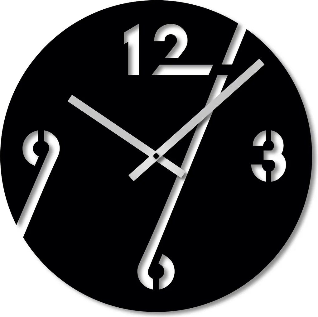 Falióra 50 cm Fa Falióra Nagy Fekete Modern Óra