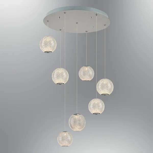 CREMONA LED csillár kábelen, 7xLED/5W/230V, 3000K, matt króm