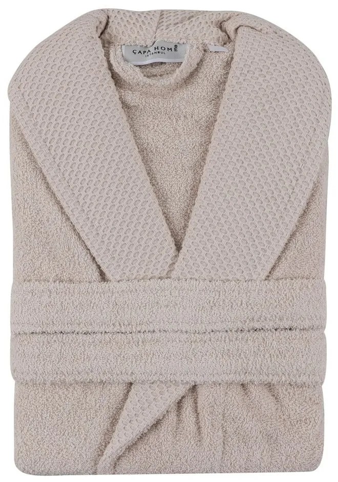 Bézs pamut fürdőköpeny L Cappa – Foutastic