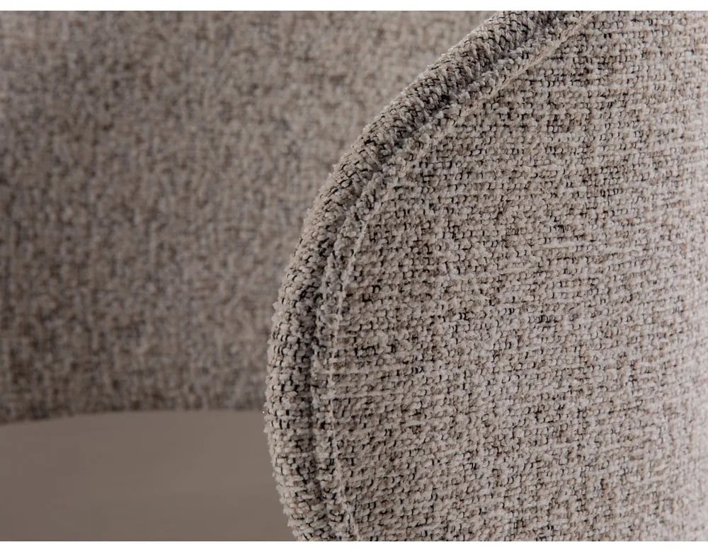 Bézs bársony fotel Inez – Micadoni