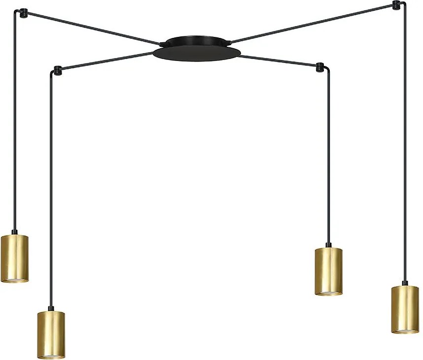 Emibig modern függeszték traker fekete arany emi526/4
