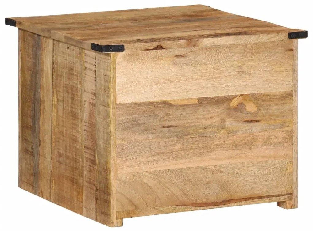 tömör mangófa dohányzóasztal fiókokkal 50 x 50 x 40 cm