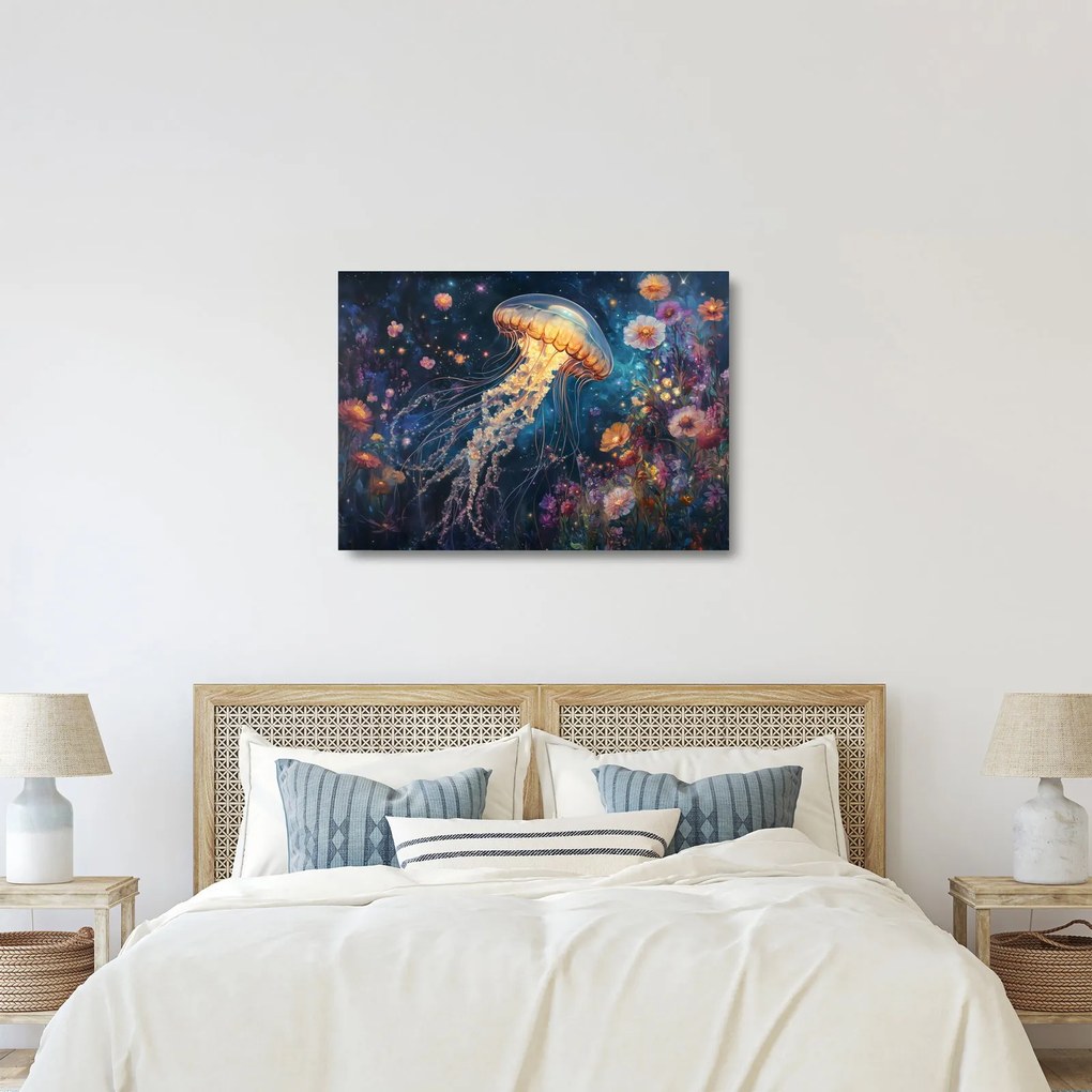 Üveg kép - Varázslatos medúza (70x50 cm)
