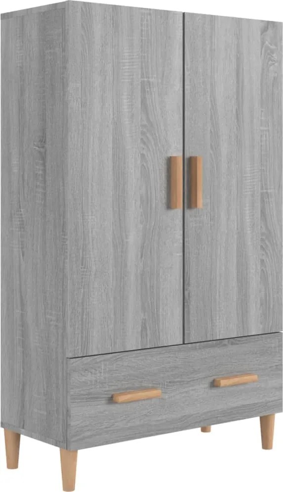 vidaXL szürke sonoma színű szerelt fa magasszekrény 70 x 31 x 115 cm