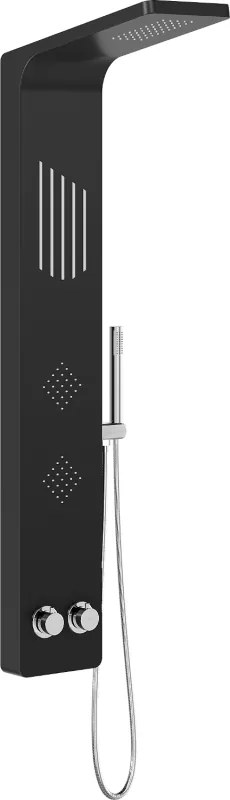 Mexen Navas zuhanypanel, fekete - 7627-02-70