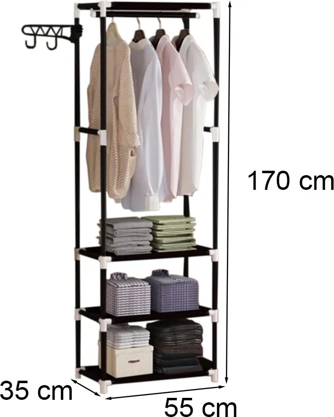 Ruhaállvány LRA-03 fekete