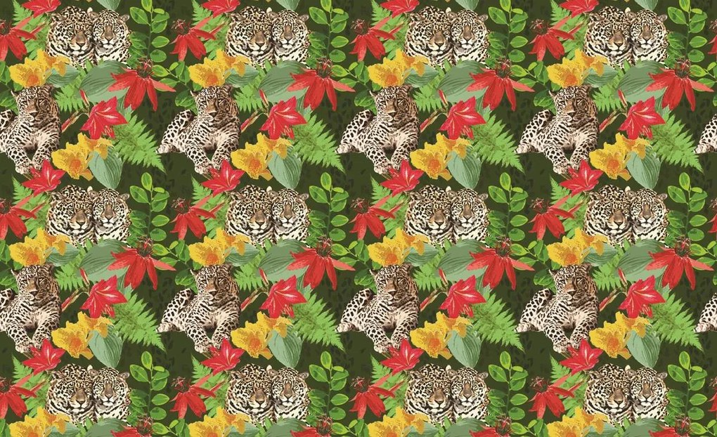 Fotótapéta - Leopárd a dzsungelben (152,5x104 cm)