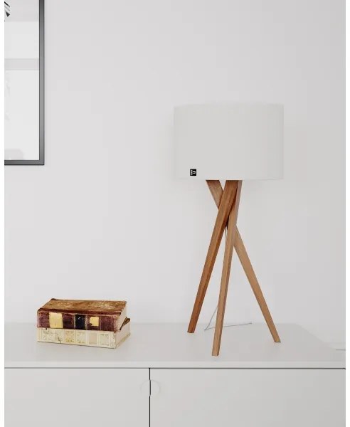 ByRydens 4002720-6002 - Asztali lámpa VEGA 1xE27/8W/230V fehér/tölgy