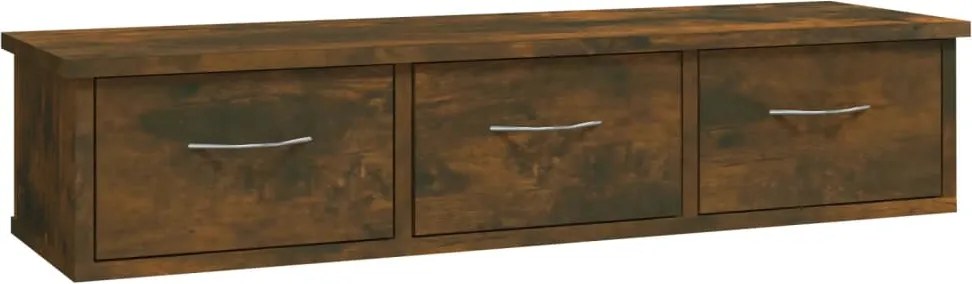 vidaXL füstös tölgy színű szerelt fa faliszekrény 88x26x18,5 cm