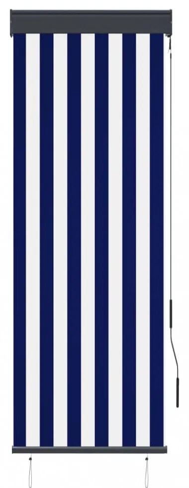 kék és fehér kültéri roló 60 x 250 cm