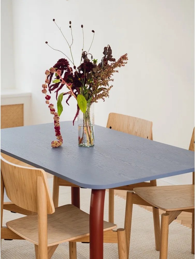 Étkezőasztal tölgyfa dekoros asztallappal 80x140 cm Meko – noo.ma