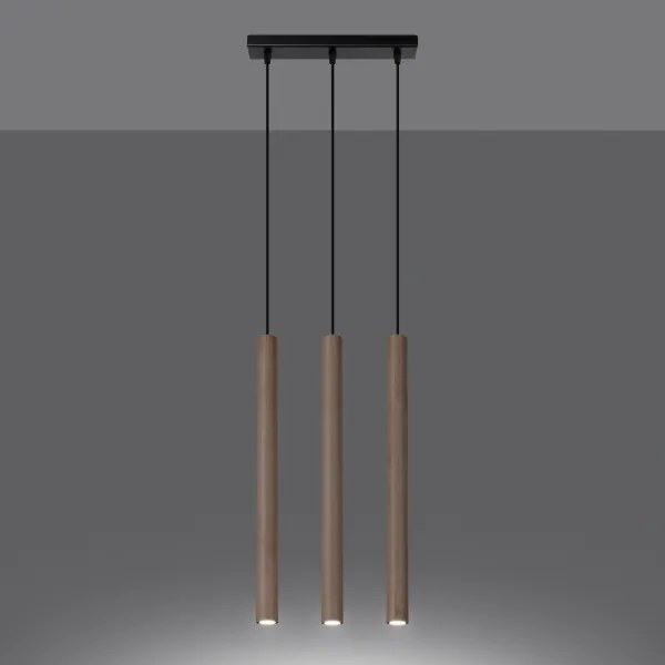 Sollux SL.1267 - Csillár zsinóron PASTELO 3xG9/8W/230V fa