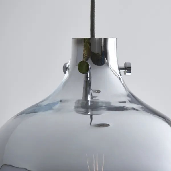 Endon 96442 - Csillár zsinóron PANTHER 1xE27/10W/230V fényezett króm/füstös