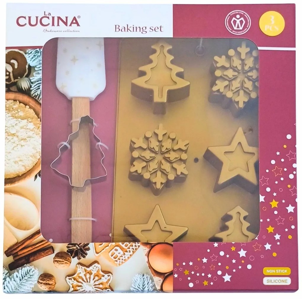 Vločka children's baking set – mould, cookiecutter, spatula
