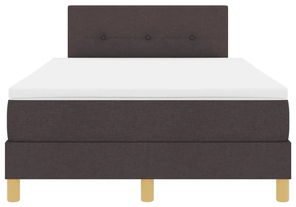Boxspring ágy matraccal sötétbarna 120 x 200 cm szövet