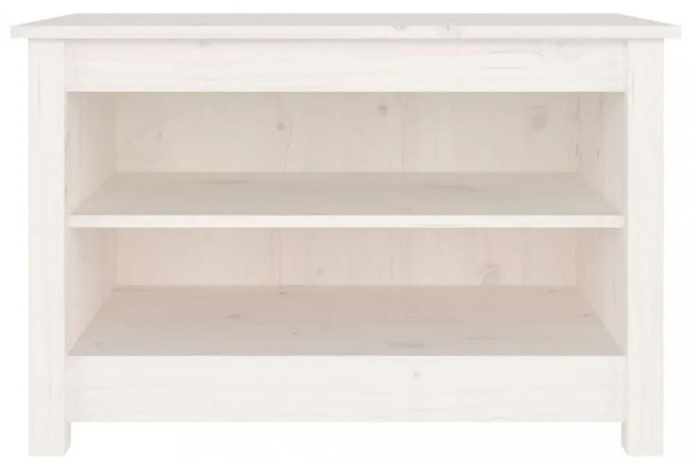 vidaXL fehér tömör fenyőfa cipőtároló pad 70x38x45,5 cm