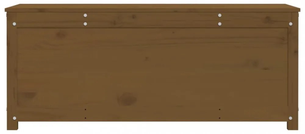 mézbarna tömör fenyőfa tárolóláda 110x50x45,5 cm