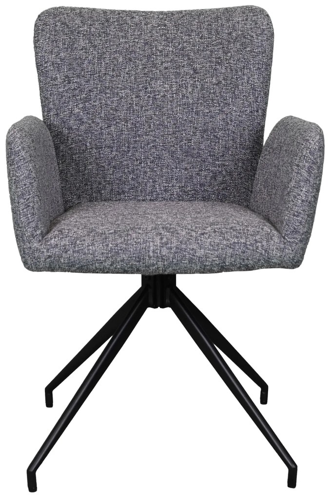 MAZZONI EXPORT SARETTA Szürkéskék (Java 48 szövet) - MODERN KÁRPITOZOTT FORGÓSZÉK NAPPALIBA/ÉTKEZŐBE/LOFT IRODÁBA