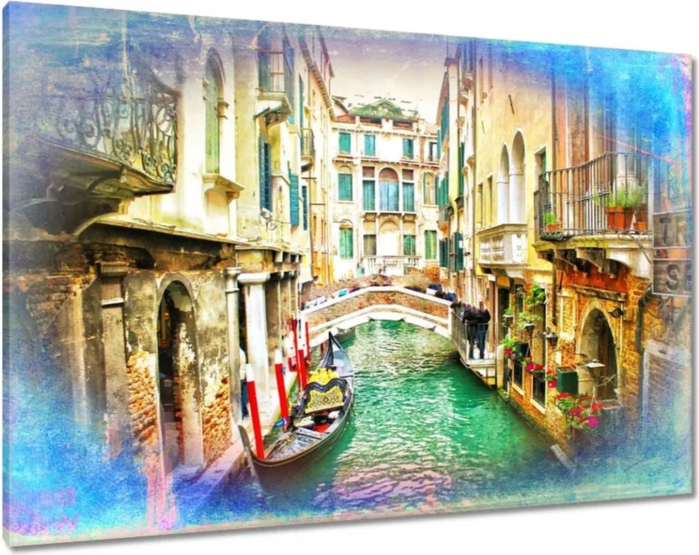 Vászonkép 100x70 Szerelmes nyaralás Velence