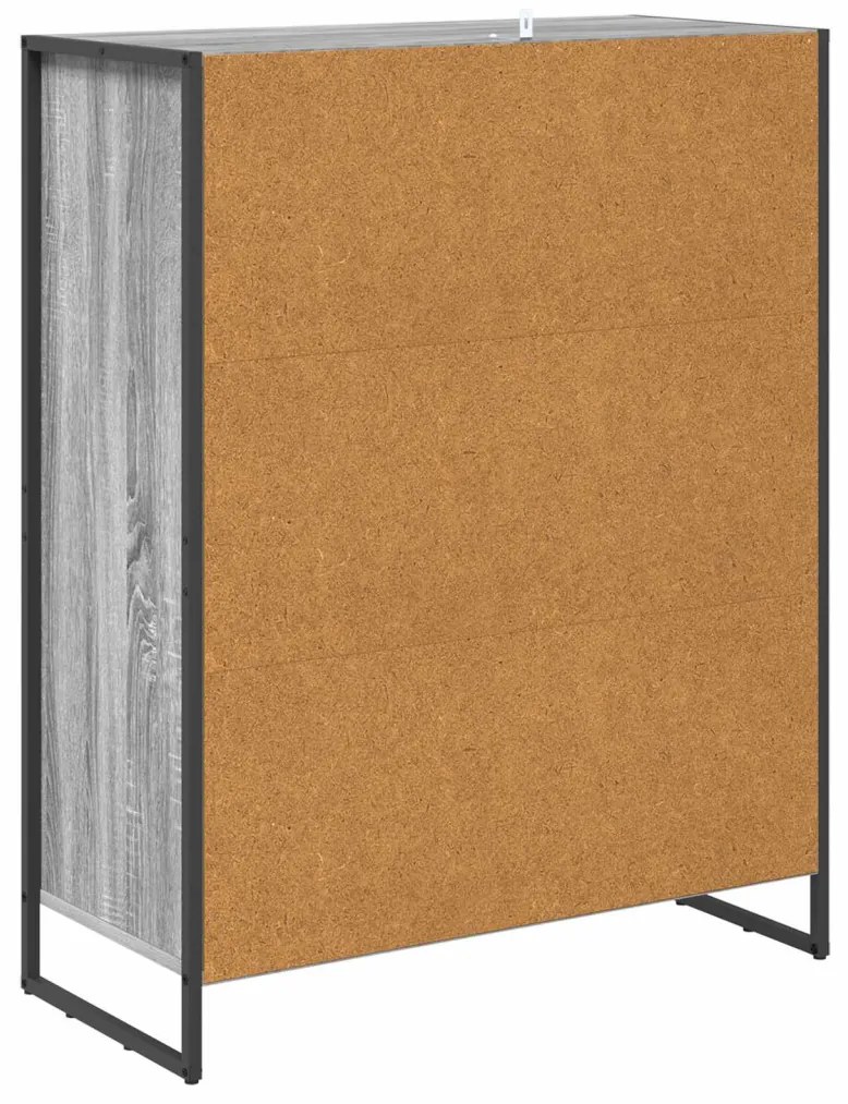 Cipőszekrény tárolóval Szürke Sonoma 79 x 36 x 100 cm Faanyag