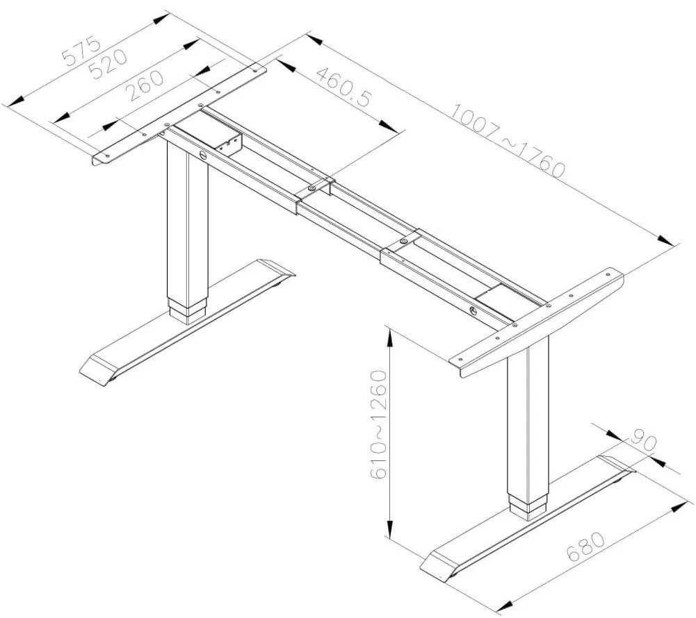 Elektromosan állítható magasságú asztal Liftor Vision