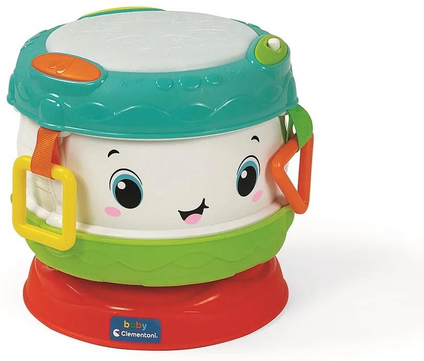 Színes Smiley készségfejlesztő dob fénnyel és hanggal Clementoni