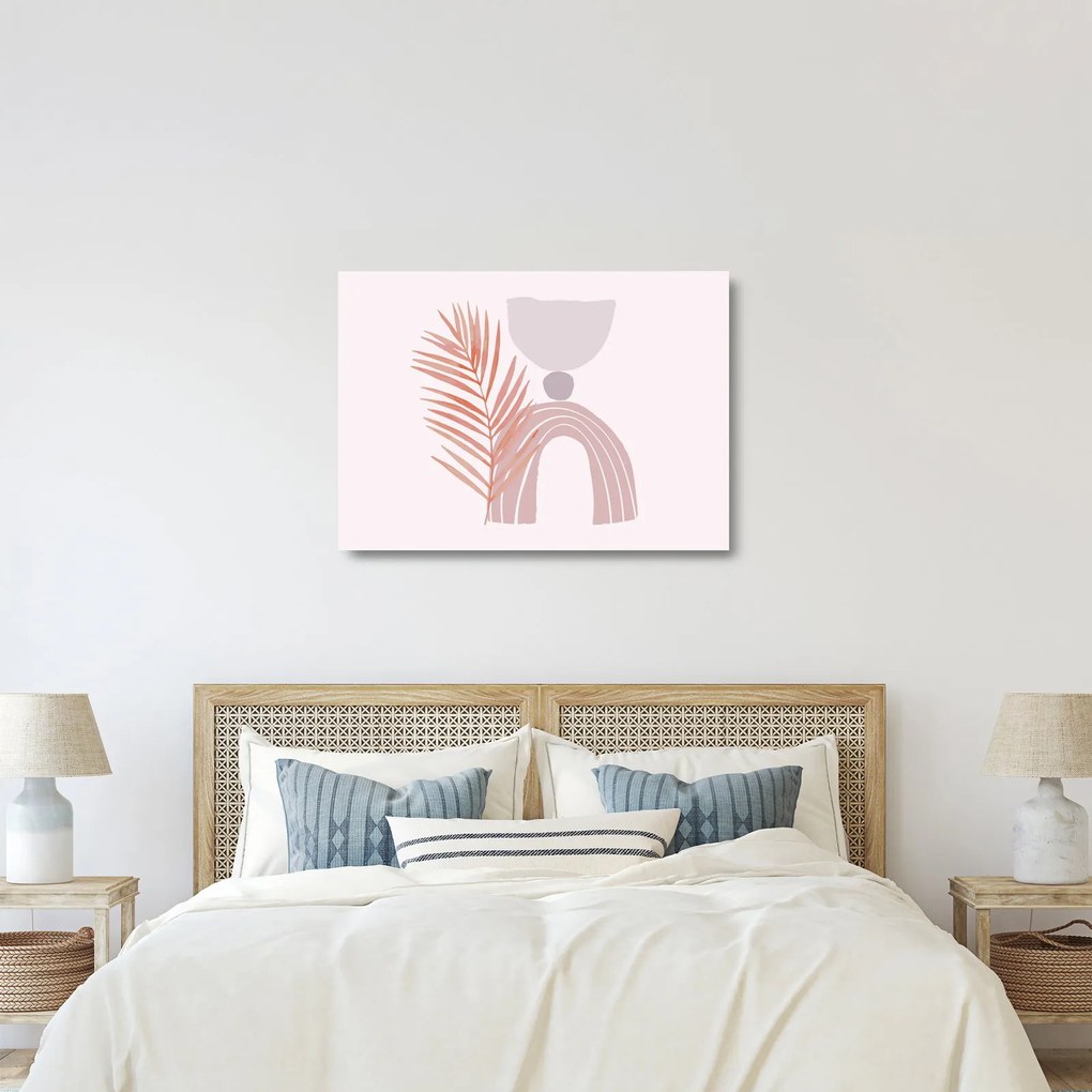 Üveg kép - Lila minimalizmus N⁰1 (70x50 cm)