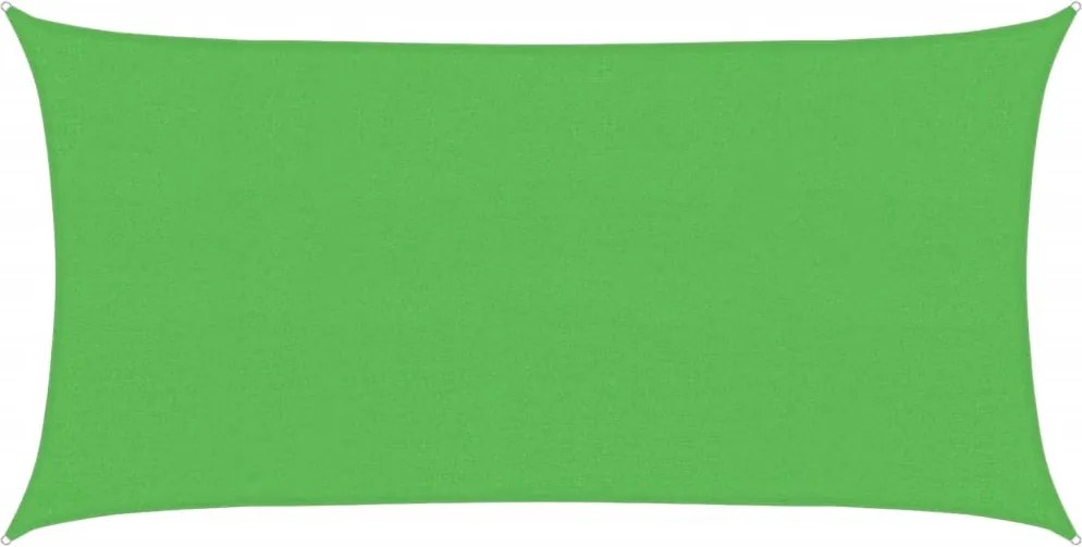 vidaXL világoszöld négyszögletű HDPE napvitorla 160 g/m² 2 x 3,5 m