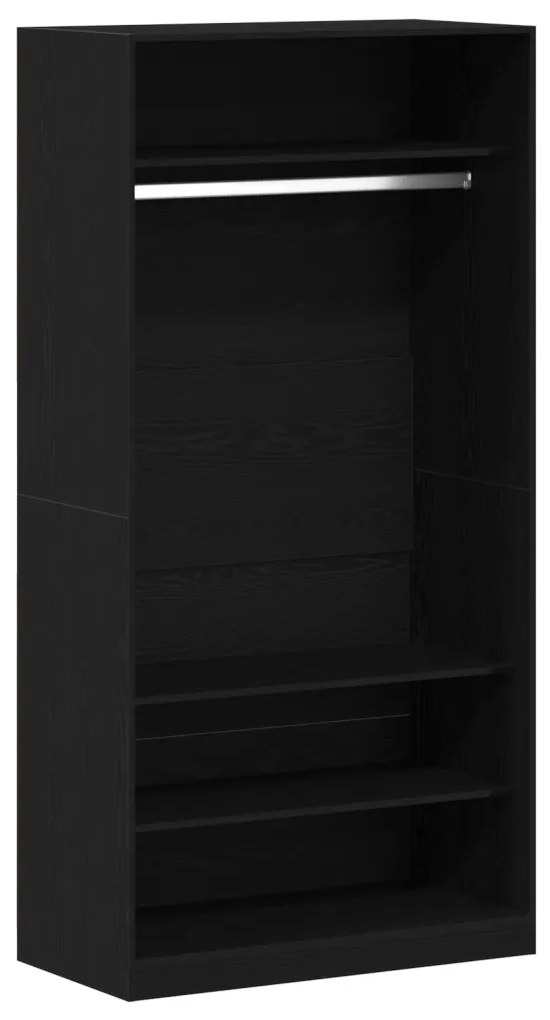 Fekete Tölgy Ruhásszekrény 100 x 50 x 200 cm - MDF-ből készült