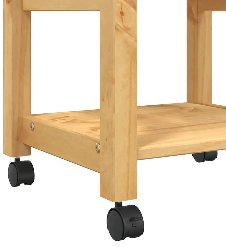 MONZA tömör fenyőfa konyhai kocsi 48 x 40 x 88,5 cm