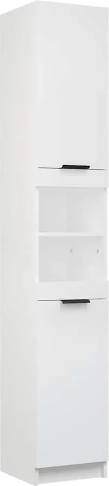 vidaXL fehér szerelt fa fürdőszobaszekrény 32 x 34 x 188,5 cm