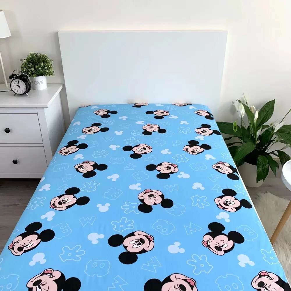 Disney Mickey gumis lepedő blue 90x200cm