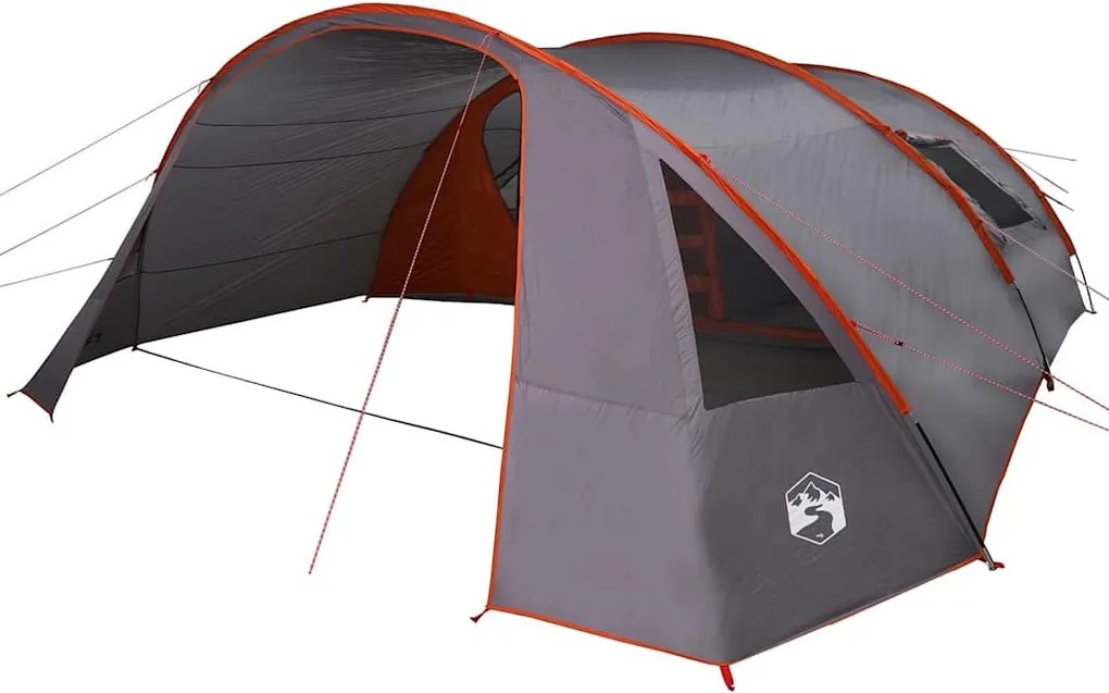 vidaXL Túra sátor 6 fős tetővel Szürke és narancs 700 x 590 x 215 cm