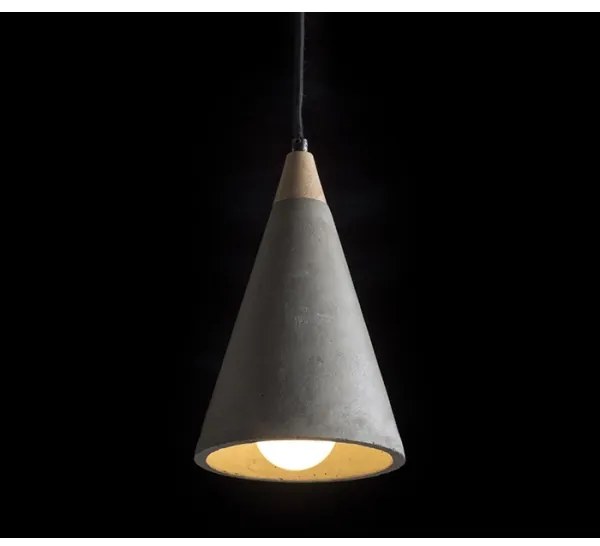 RED - Design Rendl - R12380 - Csillár zsinóron HEIDI 1xE27/28W/230V beton/fa