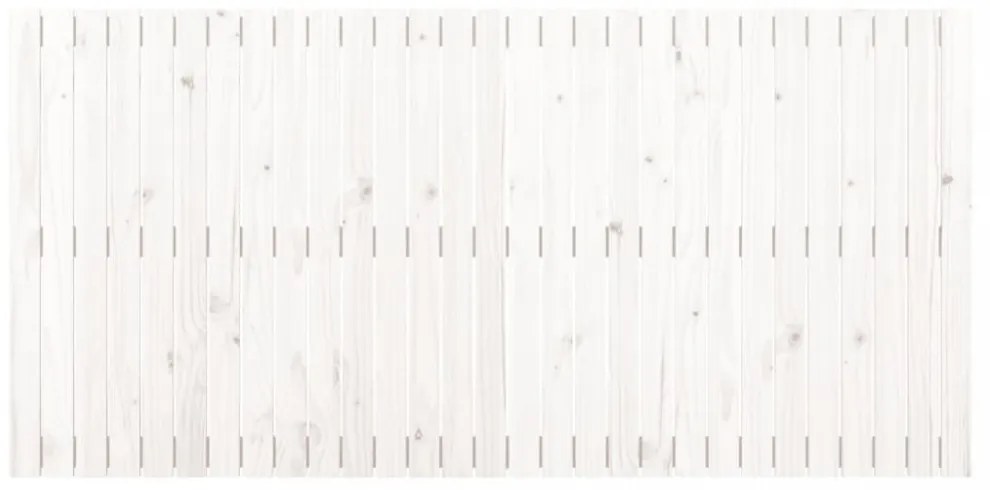 fehér tömör fenyőfa fali fejtámla 185x3x90 cm