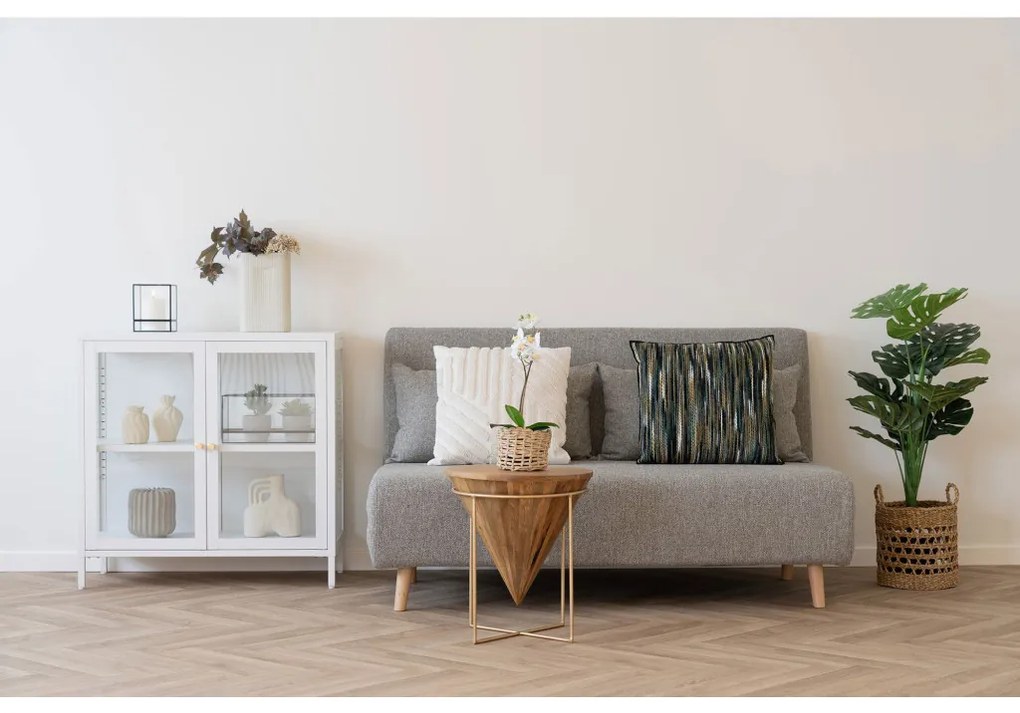 Dalby vitrines komód, 2 ajtó, acél, fehér 80x35x80 cm