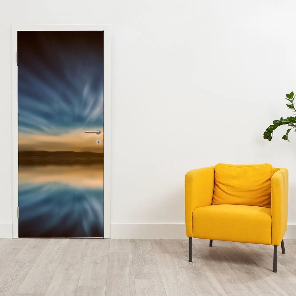 Fotótapéta ajtóra - Világítótorony a tengerben (95x205cm)